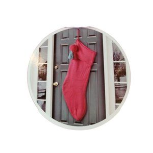 Holiday Time Pink Knit 36 in Jumbo Christmas Stocking New